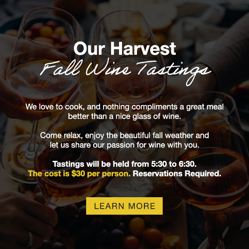 our harvest fall wine tastings